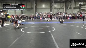 120 lbs Semifinal - Matthew Martinez, Kansas YG vs Madison Burkes Jr, MAC