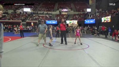 65 lbs 1st Place Match - Isabella Brown, Team Real Life vs Sadie Sweat, Kalispell Wrestling Club