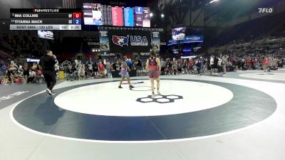 130 lbs Cons. Rd Of 16 - Mia Collins, NY vs Tiyanna Mack, SC