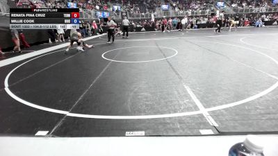 104.8-112 lbs Rr Rnd 2 - Renata Pina Cruz, Terminator Wrestling Academy vs Millie Cook, Hoisington Jr Cardinals