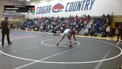 184 lbs Champ. Round 1 - Ethan Ensrud, Linfield University vs Josiah Green, Southern Oregon