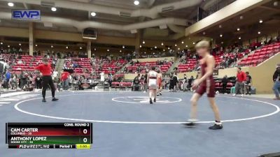 96 lbs Cons. Round 2 - Cam Carter, Columbus vs Anthony Lopez, Dodge City