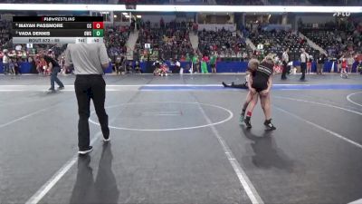 65 lbs Cons. Semi - Mayah Passmore, Chase County vs Vada Dennis, Oakley Wrestling Club