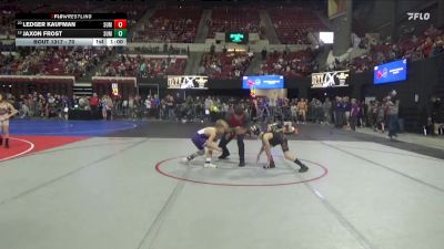 70 lbs Cons. Semi - Jaxon Frost, Terry Wrestling CLub vs Ledger Kaufman, Glasgow Wrestling Club