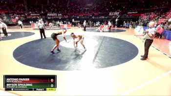 2A 138 lbs Quarterfinal - Bryson Spaulding, Elmhurst (IC Catholic) vs Antonio Parker, Rock Island (H.S.)