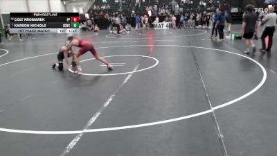 132 lbs 1st Place Match - Karson Nichols, Smith County Wrestling Club vs Colt Kromarek, Plainview Pirates