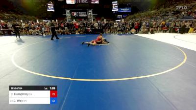 126 lbs Rnd Of 64 - Cael Humphrey, CA vs Dominic Way, WV