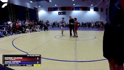 77 lbs 1st Place Match - Dominik Coleman, Legacy Dragons vs Kanoa Saferite, NOVA Wrestling Club