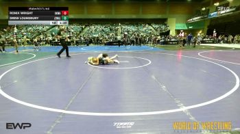 67 lbs Quarterfinal - Ronix Wright, OKWA vs Drew Lounsbury, Sanderson Wrestling Academy