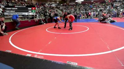 110 lbs 3rd Place Match - Roc Kelly, Mighty Bluebirds Wrestling vs Johny Gochi, Fayetteville Wild Hog Wrestling