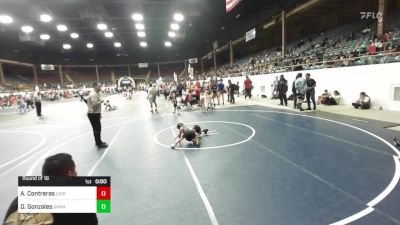 54 lbs Round Of 16 - Ariyah Contreras, Capital City Jr WC vs Damian Gonzales, Grant County Elite WC