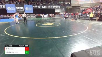 3A 160 lbs Champ. Round 2 - Mak Kanzler, Shorewood vs Samuel Thomas, University