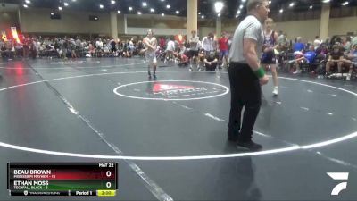 132 lbs Round 1 (6 Team) - Ethan Moss, Techfall Black vs Beau Brown, Mississippi Mayhem