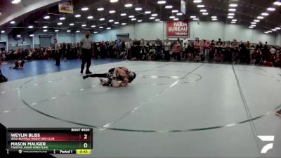 78 lbs Champ. Round 2 - Mason Mauger, Twisted Joker Wrestling vs Weylin Bliss, Wild Buffalo Wrestling Club