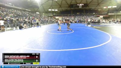 135 lbs Champ. Round 2 - Benjamin Palencia, Damaged Ear Wrestling Club vs Zion Satiacum-Abdullah, Team Aggression Wrestling Club