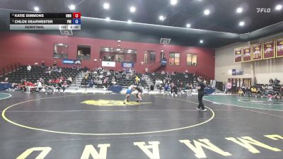 110 lbs Semifinal - Chloe Dearwester, Presbyterian vs Katie Simmons, Mount Olive