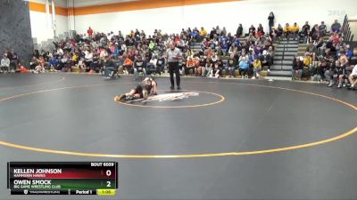 95 lbs Cons. Round 2 - Owen Smock, Big Game Wrestling Club vs Kellen Johnson, Hammerin Hawks