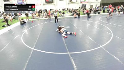 Junior Girls - 110 lbs Cons. Round 5 - Olivia Crull, Northeastern Wrestling Club vs Ava Gardner, Valley Elite Wrestling Club