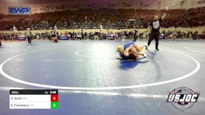 98 lbs Consi Of 8 #2 - Dawson Back, Raw Wrestling Club vs Sawyer Freisberg, Caney Valley Wrestling