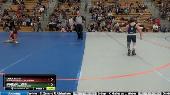 95 lbs Cons. Round 3 - Brayden Tobin, Flat Earth Wrestling Club vs Luka Hahn, Berge Elite Wrestling Academy