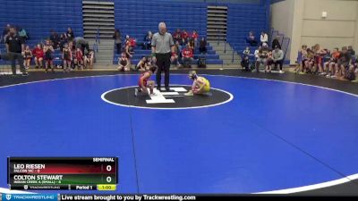 49 lbs Semis (4 Team) - Leo Riesen, Falcon WC vs Colton Stewart, Indian Creek A (small)