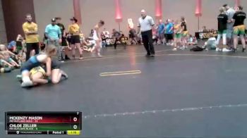 100 lbs Quarterfinals (8 Team) - Chloe Zeller, MO Outlaws Black vs McKenzy Mason, MO Outlaws Gold