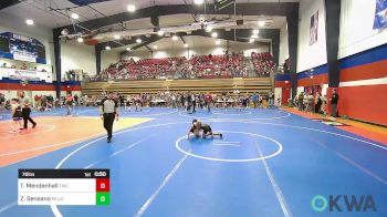76 lbs Quarterfinal - Teddy Mendenhall, Tahlequah Wrestling Club vs Zaiden Sensano, Mojo Grappling Academy