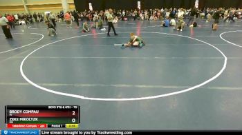 70 lbs Champ. Round 2 - Zeke Mikolyzk, MN vs Brody Compau, MI