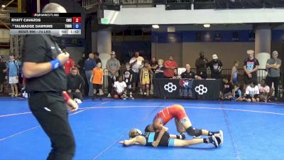 74 lbs Cons. Rd Of 16 - Ryatt Cavazos, Cowboy Wrestling Club vs Talmadge Dawkins, Treehouse Wrestling