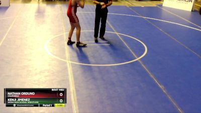 152 lbs Cons. Round 2 - Kenji Jimenez, Ukiah High School Wrestling vs Nathan Orduno, California