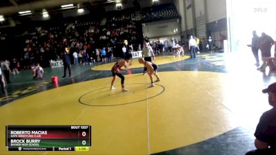 144 lbs Semifinal - Roberto Macias, Hays Wrestling Club vs Brock Burry, Bayard High School