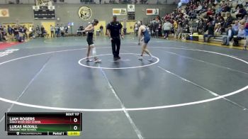 130 lbs Semifinal - Liam Rogers, Eagle River High School vs LUKAS NUXALL, Chugiak High School