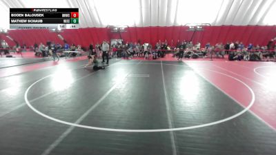 12U True Beginner - 100.2-105.4 Champ. Round 1 - Boden Balousek, Mt. Horeb Wrestling Club vs Mathew Schaub, Wisconsin