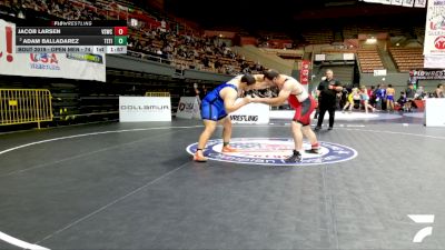 Open Men - 125 lbs Quarters - Jacob Larsen, Valley Silverbacks Wrestling Club vs Adam Balladarez, Team Tigers