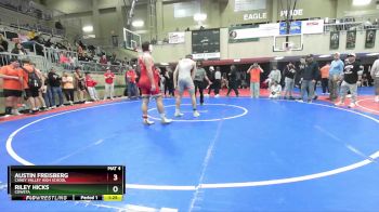 190 lbs 1st Place Match - Austin Freisberg, Caney Valley High School vs Riley Hicks, Coweta