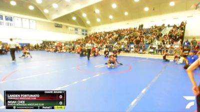 63 lbs Champ. Round 1 - Noah Choi, Rancho Bernardo Wrestling Club vs Landen Fortunato, Threshold Wrestling Club