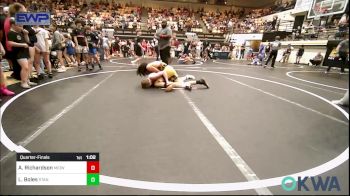 132 lbs Quarterfinal - Aiden Richardson, Midwest City Bombers Youth Wrestling Club vs Landon Boles, Standfast OKC