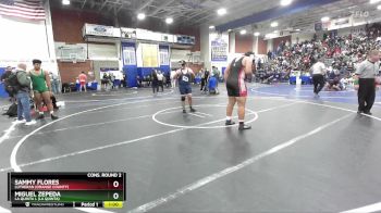 285 lbs Cons. Round 2 - Miguel Zepeda, La Quinta L (La Quinta) vs Sammy Flores, Lutheran (Orange County)