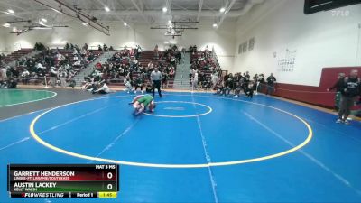 132 lbs Cons. Semi - Garrett Henderson, Lingle-Ft. Laramie/Southeast vs Austin Lackey, Kelly Walsh