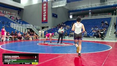 140 lbs Round 1 (16 Team) - Crystal Rivera, Campbell vs Daniella Palatchi, Woodward Academy