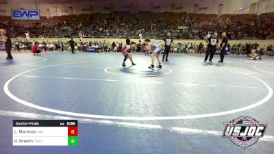 100 lbs Quarterfinal - Logan Martinez, Texas Wrestling Academy vs Drake Breslin, Choctaw Ironman Youth Wrestling