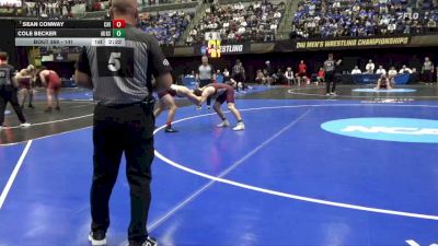 141 lbs Cons. Round 2 - Sean Conway, UChicago vs Cole Becker, Augsburg