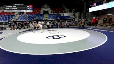 144 lbs Cons. Sub-rd Of 16 - Dominic Way, WV vs Aidan Callahan, SD