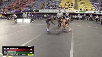 125 lbs Placement (4 Team) - Julian Zaragoza, Alvernia University vs Jalen Dunson, Wisconsin-Whitewater