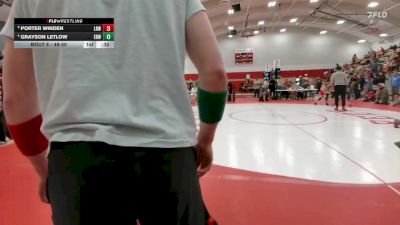 48-50 lbs Round 1 - Grayson Letlow, Eaton Reds WC vs Porter Winden, Lil Rebels WC