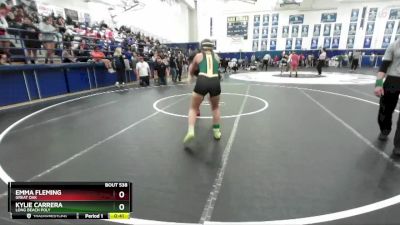 130 lbs Cons. Round 2 - Kylie Carrera, Long Beach Poly vs Emma Fleming, Great Oak