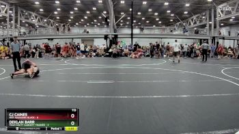 113 lbs Placement (4 Team) - CJ Caines, Mat Assassins Black vs Deklan Barr, Team Shutt Garnett Trained