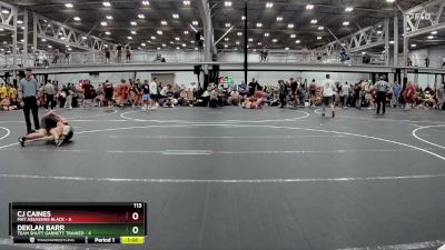 113 lbs Placement (4 Team) - CJ Caines, Mat Assassins Black vs Deklan Barr, Team Shutt Garnett Trained