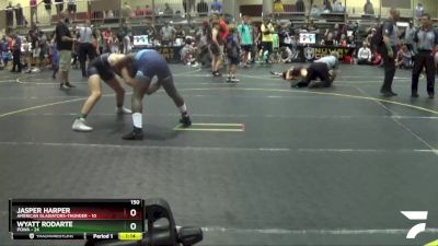 150 lbs Semis & 1st Wrestleback (8 Team) - Wyatt Rodarte, POWA vs Jasper Harper, American Gladiators-Thunder