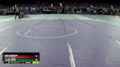 D3-132 lbs Cons. Round 2 - Jon Pearson, Kingsley Area HS vs Tyler Geer, Chippewa Hills HS